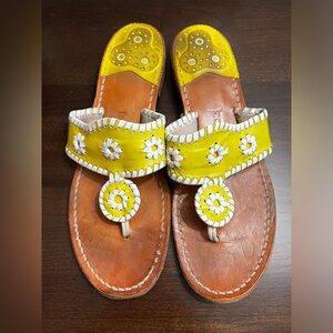 Lilly Pulitzer Sandals, Yellow, Size 10. Good used condition.